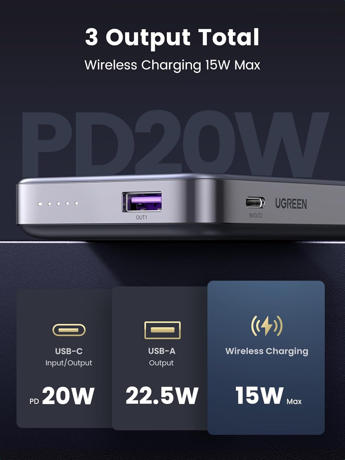  UGREEN 10000mAh Magnetic Power Bank